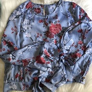 Silk blossom blouse